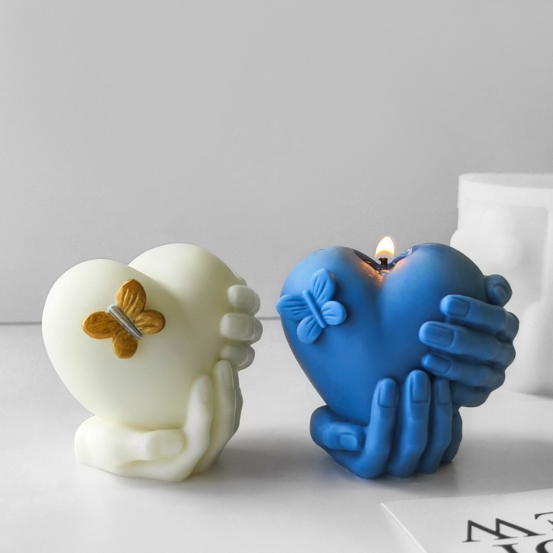 Soap Making For Beginners - Hand Hold Love Silicone Candle Mold