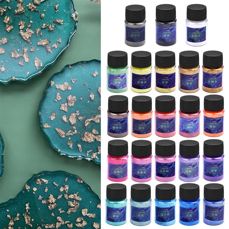 Mica Powder Colorant - 10g/Bottle Pearlescent Powder Resin Pigment Mica