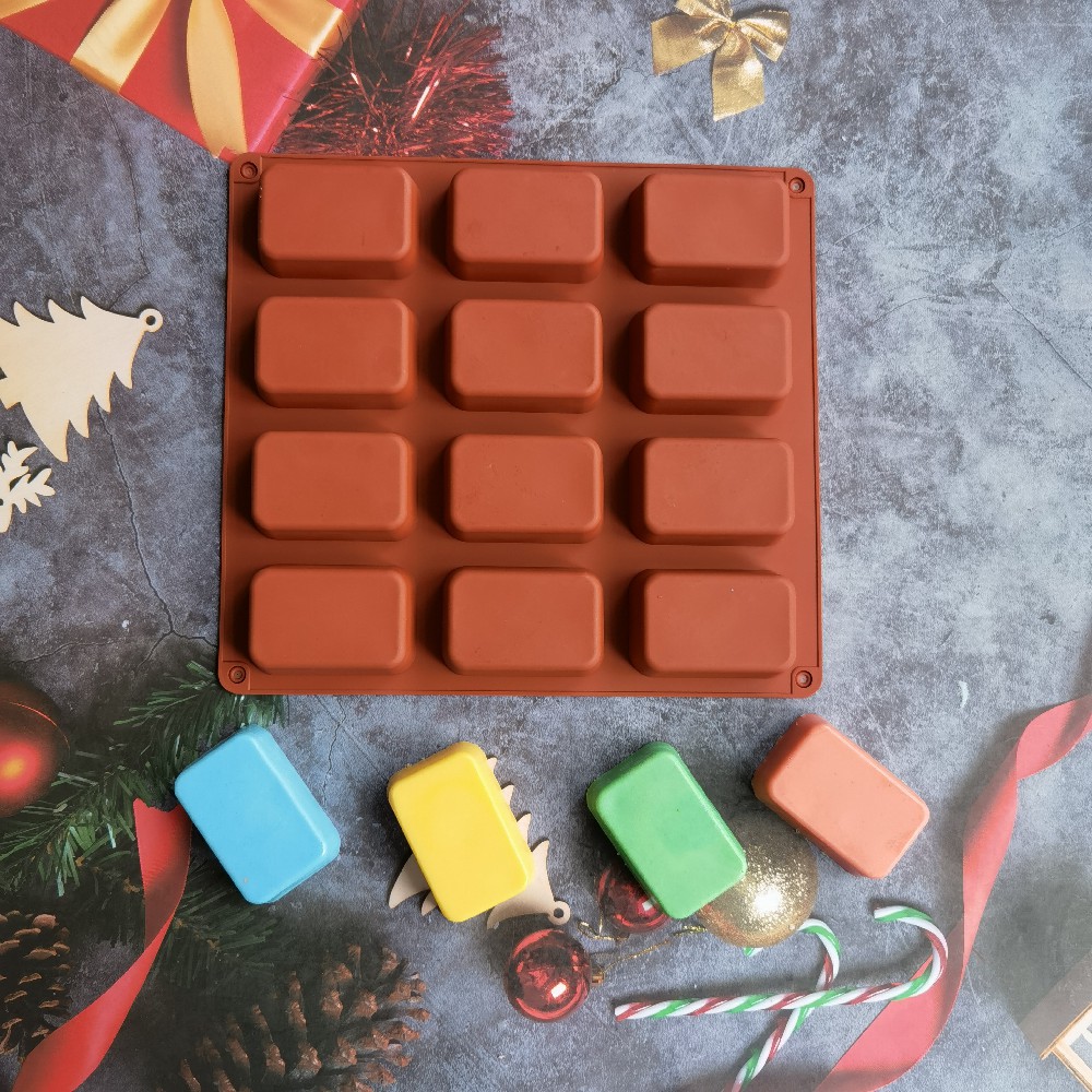 Soap Making For Beginners - 12 Cavity Square Silicone Soap Mold