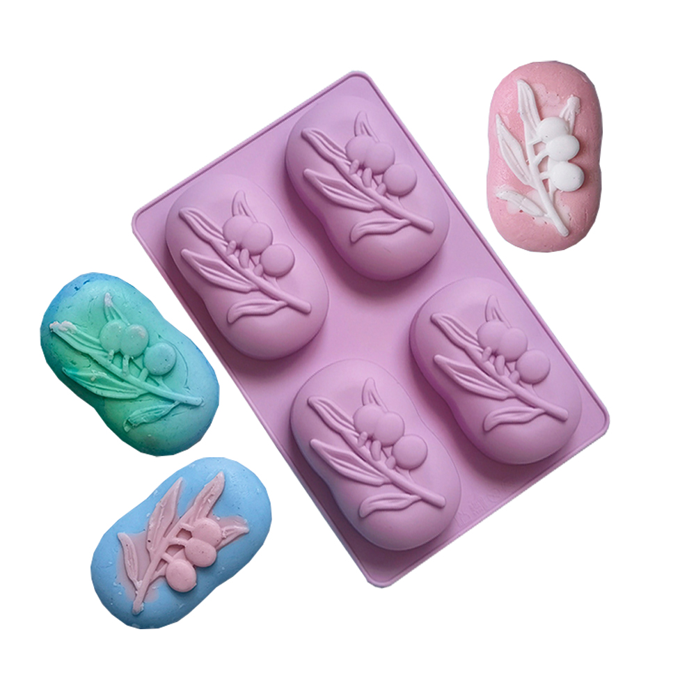 4 Cavities Oval Olive Tree Sil - Soap Making At Home recension och pris