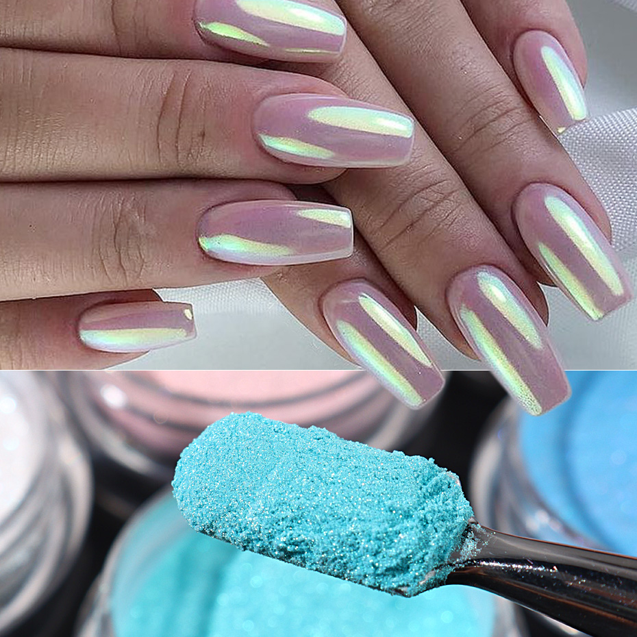 10pcs Set Nail Mermaid Dipping - Mica Powder Colorant recension och pris