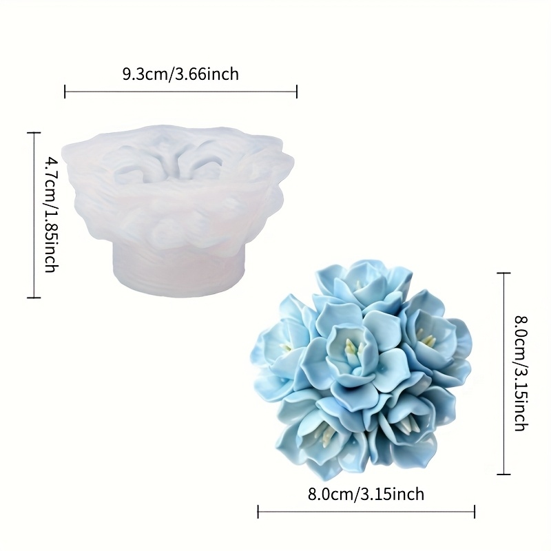 1 Hydrangea Candle Silicone Mo - Soap Making Silicone Molds recension och pris