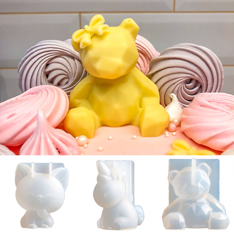 3D Stereo Bear Silicone Mold D - Soap Making At Home recension och pris