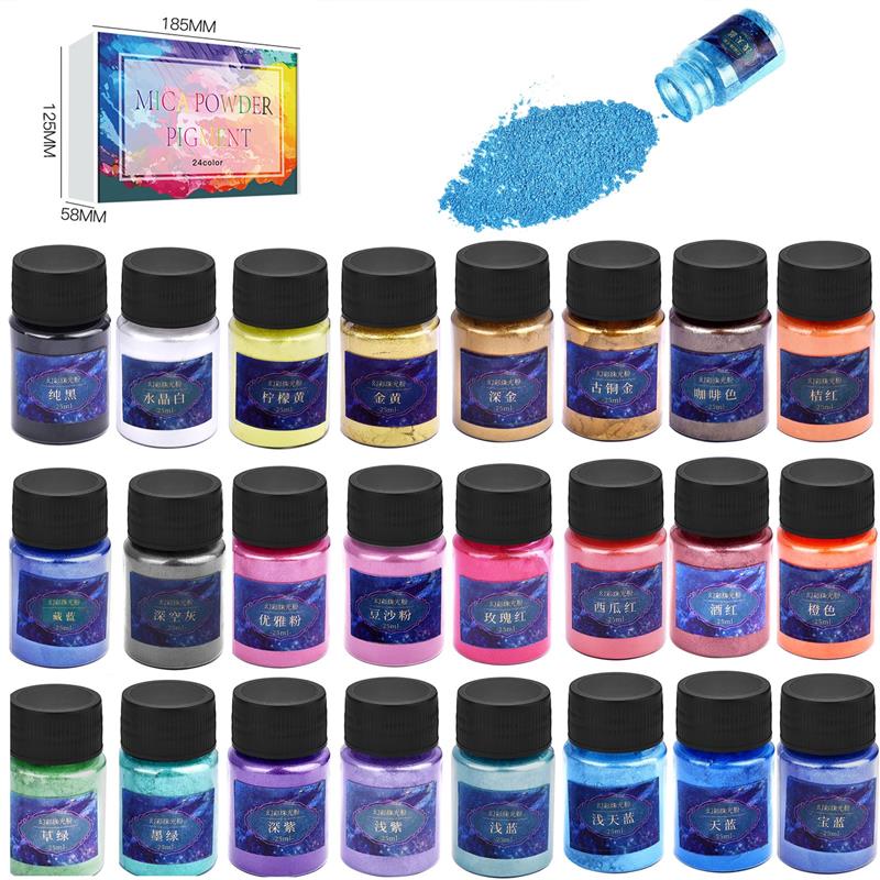 24Colors Epoxy Resin Dye Mica  - Mica Powder Colorant recension och pris