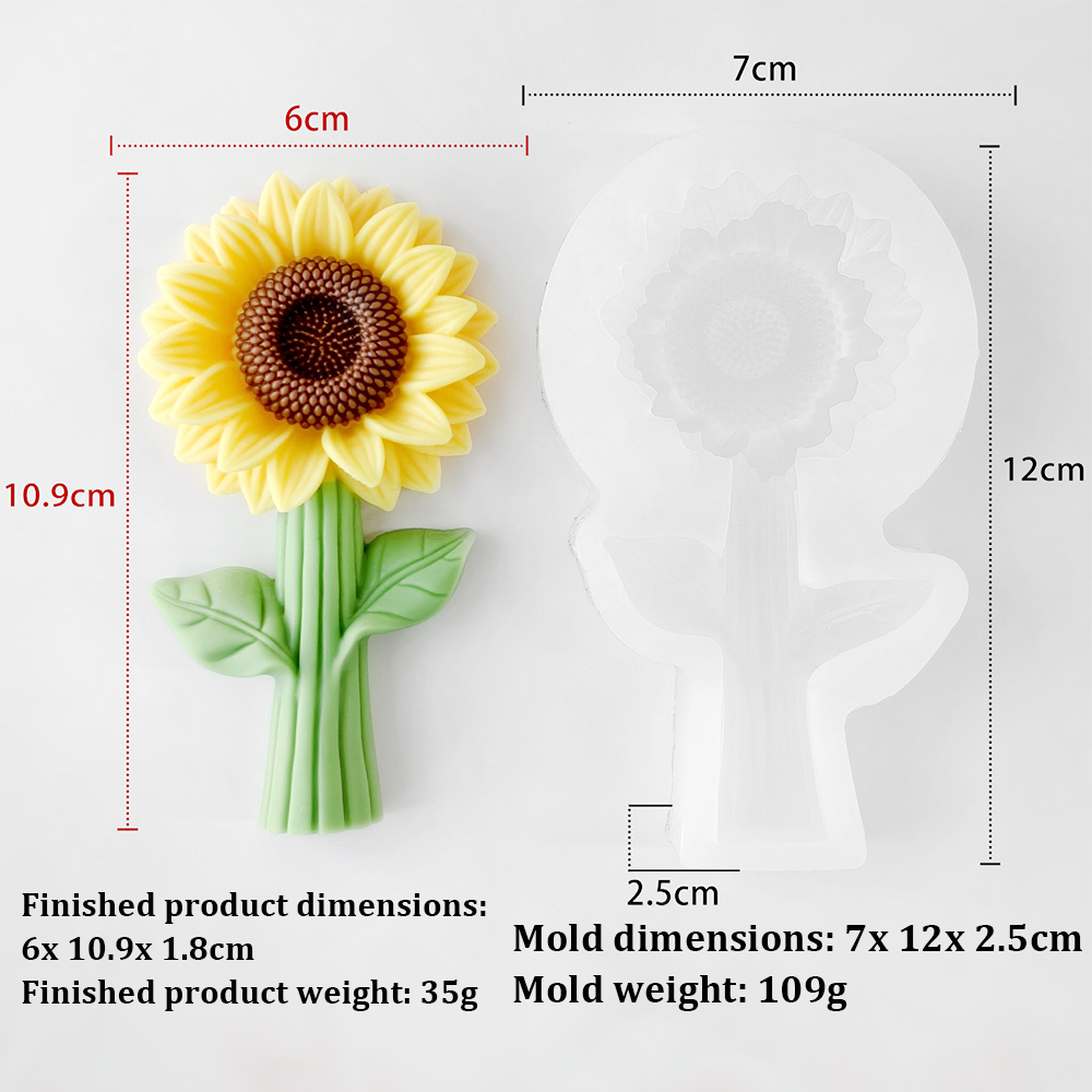 3D Sun Flower Silicone Mold Ar - Soap Making At Home recension och pris