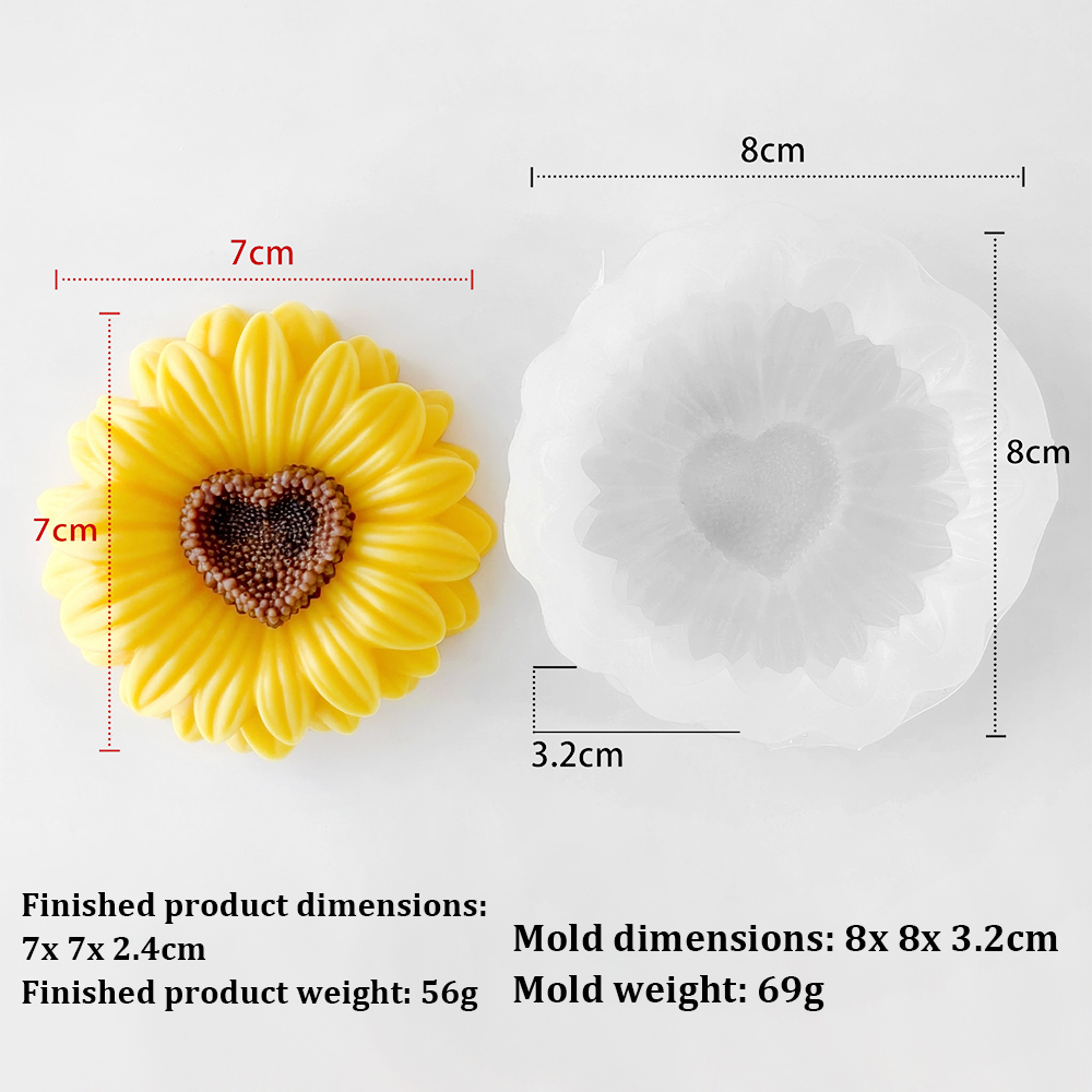3D Sun Flower Silicone Mold Ar - Soap Making At Home recension och pris