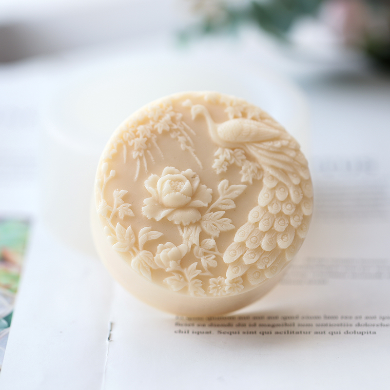 Peacock Flower Pattern Silicon - Soap Making At Home recension och pris