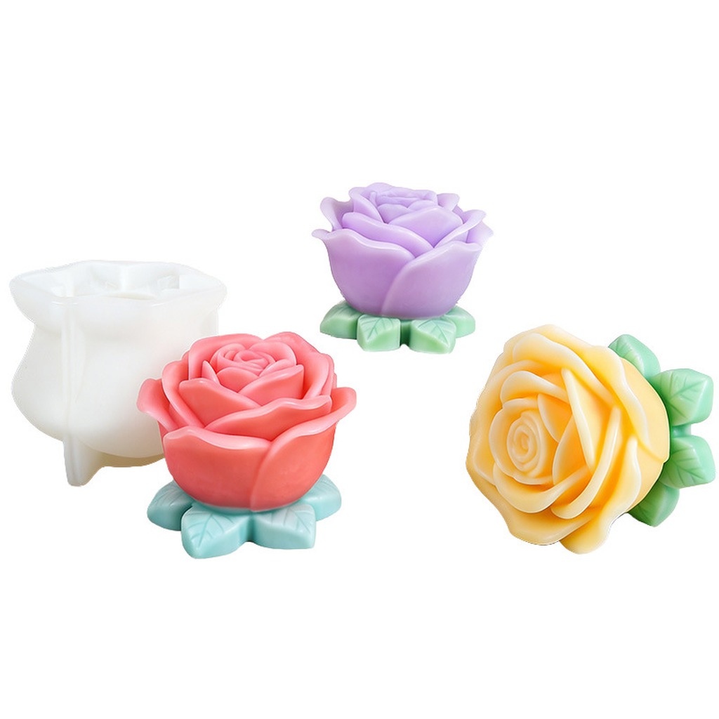 3D Rose Candle Mold with Leave - Soap Making With Soap Base recension och pris