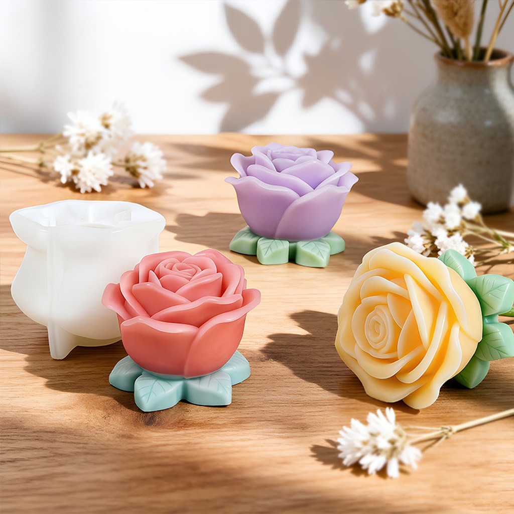 3D Rose Candle Mold with Leave - Soap Making With Soap Base recension och pris