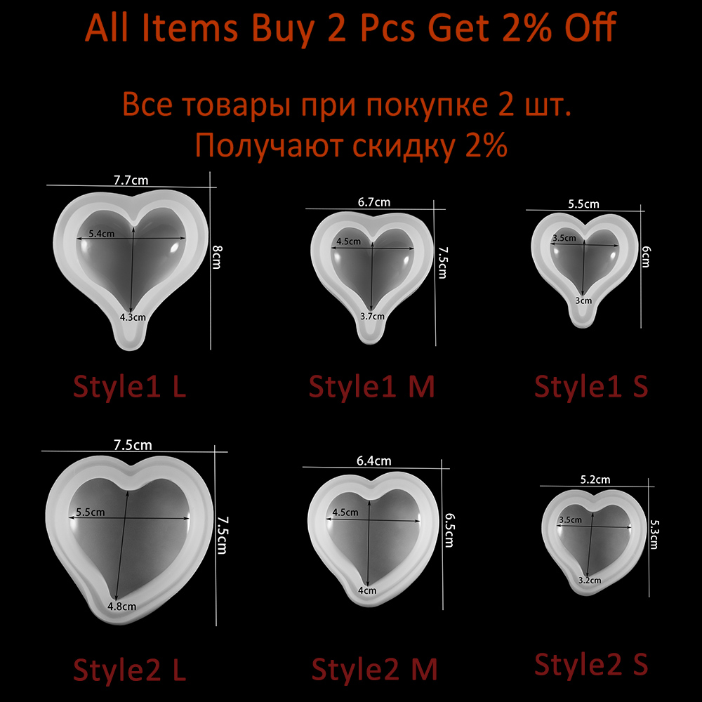 1PCS 3D Heart Shape Silicone M - Soap Making For Beginners recension och pris
